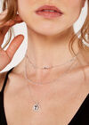  Chain Multirow Necklace, Silver, large