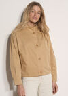 Cotton Funnel Neck Jacket, Stone, large