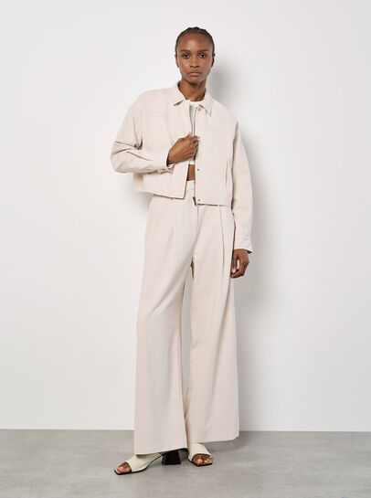 Soft Tailored Wide Leg Trousers