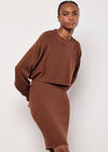 Cropped Batwing Jumper, Rust, large