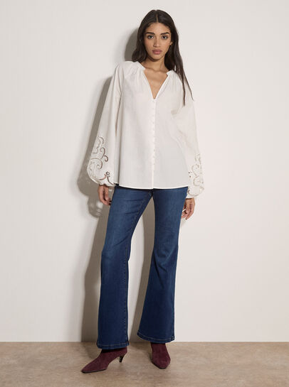 Cotton Cut-Out Blouse