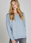 Blue Zip Round Neck Jumper, Blue, large