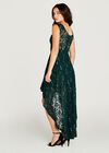 Sequin Lace Party Dress, Green, large