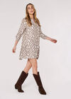 Geometric Print Mini Dress, Stone, large