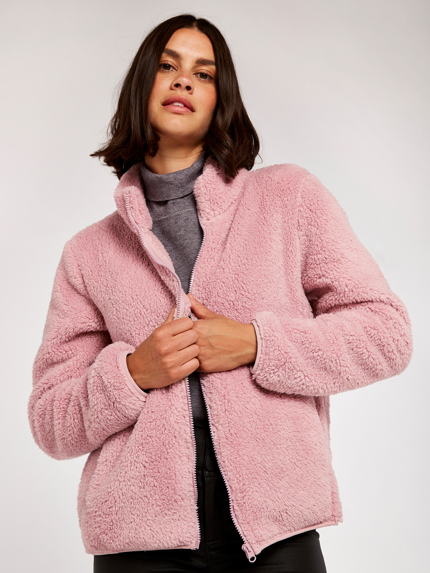 Long fleece 2025 cardigan
