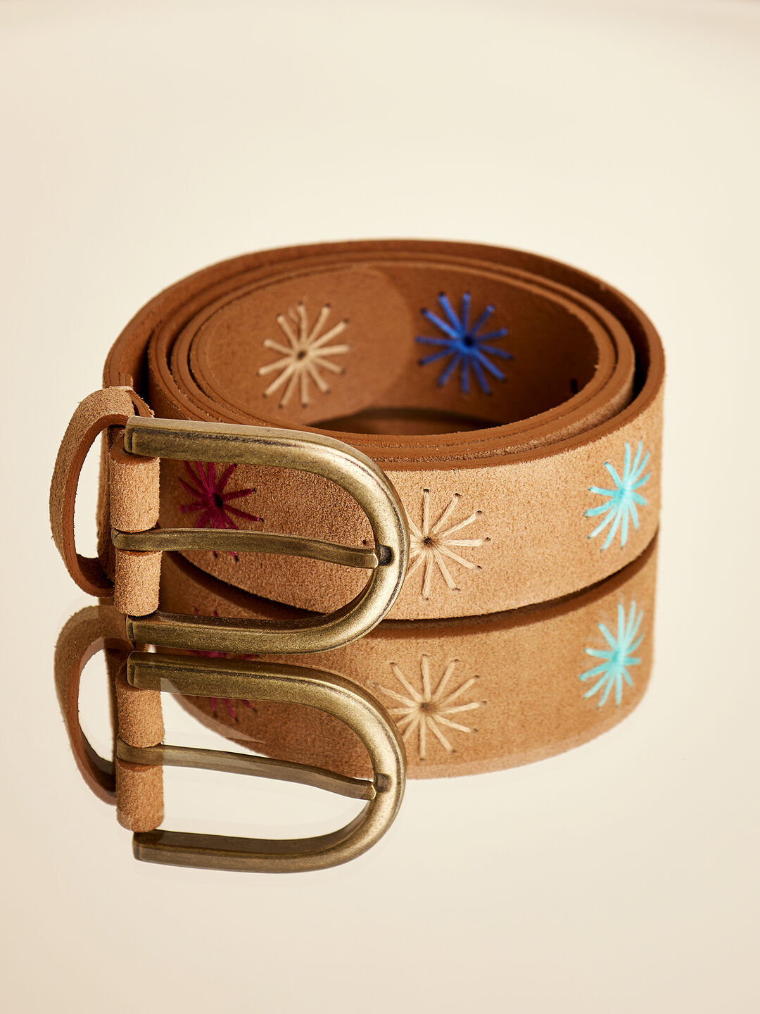 Image of Embroidered Leather Belt