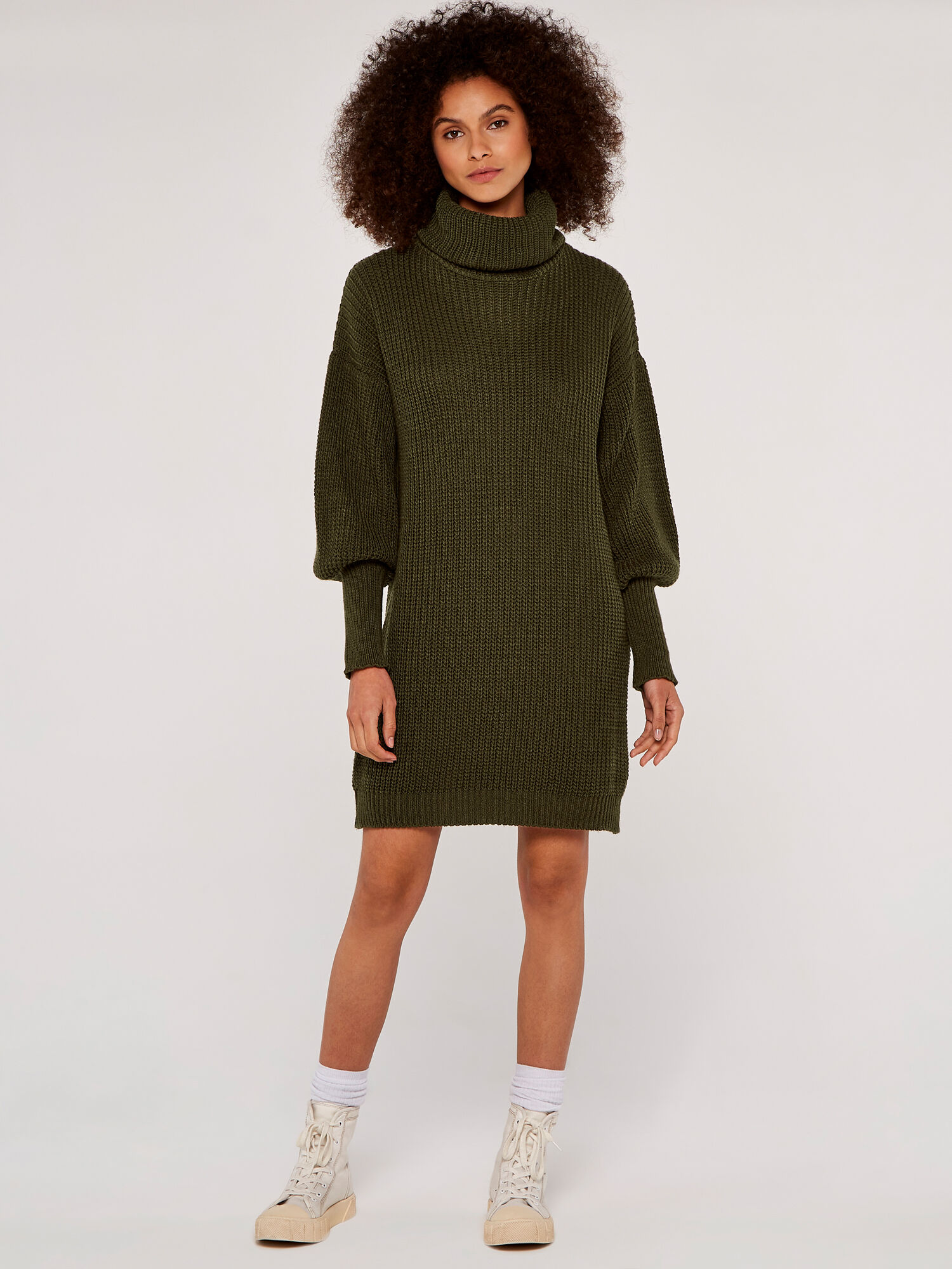 Khaki hot sale sweater dress