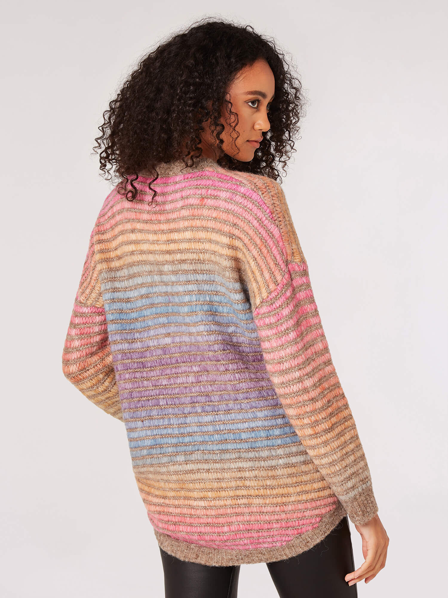 Oversized rainbow jumper top