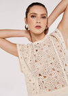 Batwing Crochet Top, Stone, large