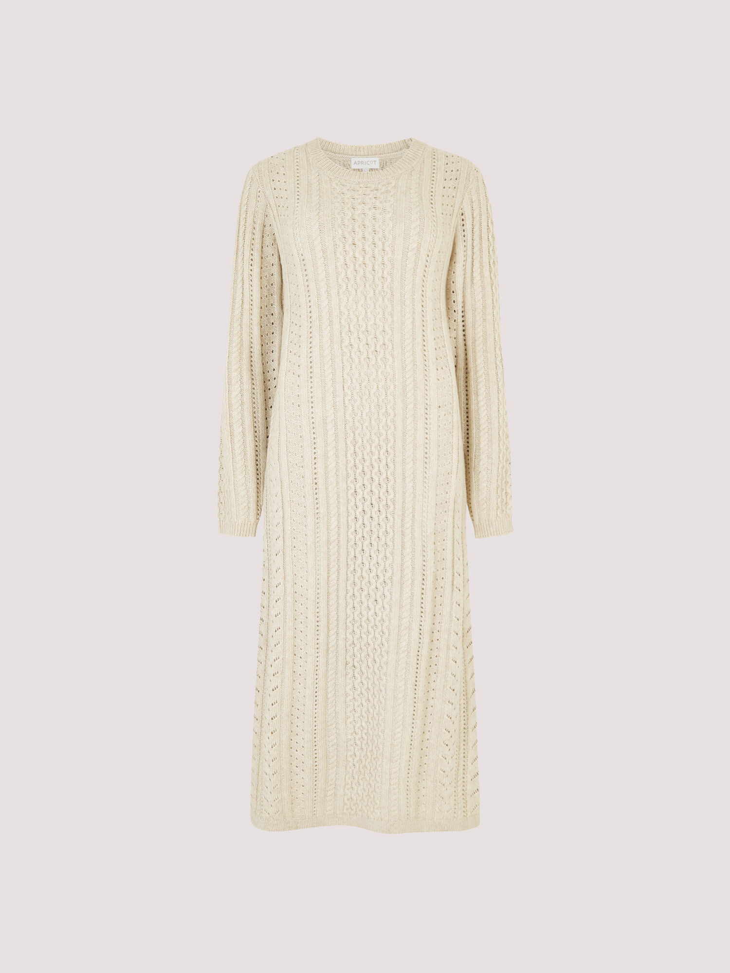 Cream knit midi dress hot sale