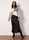 Colour Block Waffle Knit Jumper, Cream, large
