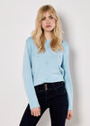 Diamante Daisy Jumper, Blue, large