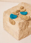 Straw Blue Earrings, Blue, large