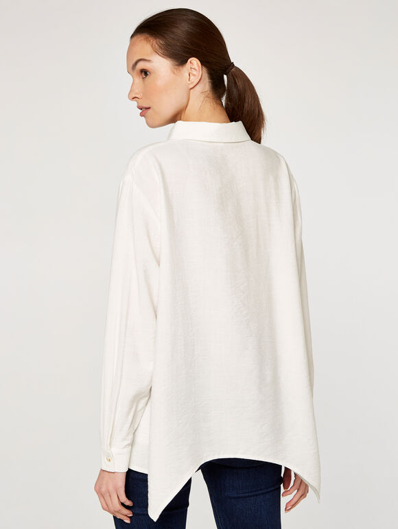 Hankyhem Textured Shirt, Cream, large