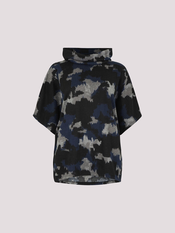 Paint Splash Soft-Touch Top, Navy, large