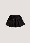 Bubble Hem Mini Shorts, Black, large