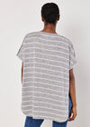 Soft Touch Stripe Top, Grey, large