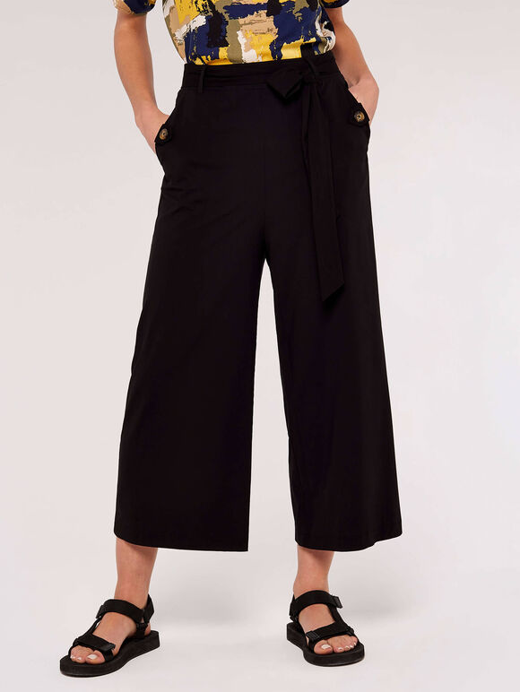 Casa Button Detail Culotte, Black, large