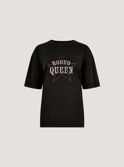 Rodeo Queen Stud Cotton T-Shirt