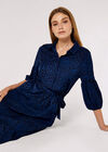 Animal Print Maxi Dress, Navy, large