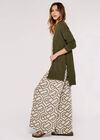 Textured Slub Cardigan, Khaki, large