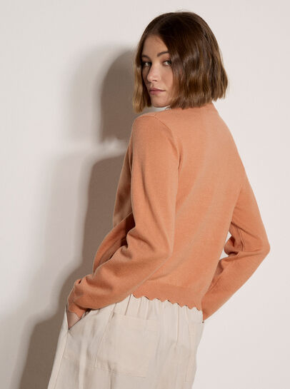 Scallop Hem Cardigan