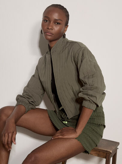 Quilted Cropped Jacket