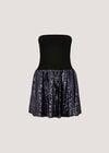 Bandeau Sequin Mini Dress, Assorted, large