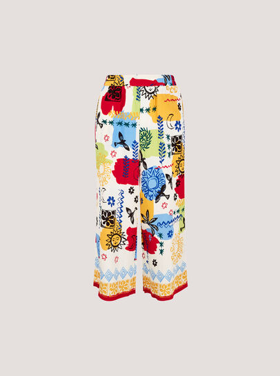 Colourful Sketch Print Culottes