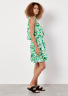 Tropical Leaf Layered Dress, Cream, large