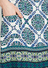Positano Tile Print Shift Dress, Blue, large