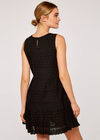 Broderie Anglais Tiered Dress, Black, large