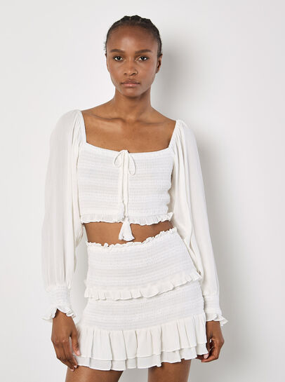 Smocked Crop Top