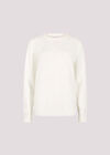 Diamond Pointelle Jumper, White, large
