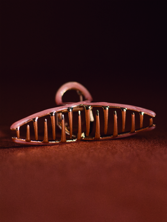 6CM Metal Hair Claw, Gold, large