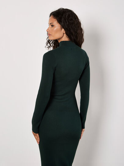 Ribbed Knit Midi Dress