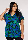Curve Tropical Palm Top, Blue, large