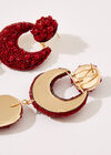 Oxblood Moon Earrings, Red, large