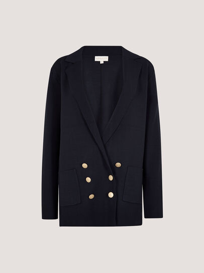 Rib Knitted Blazer