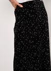 Star Velvet Midi Skirt, Black, large