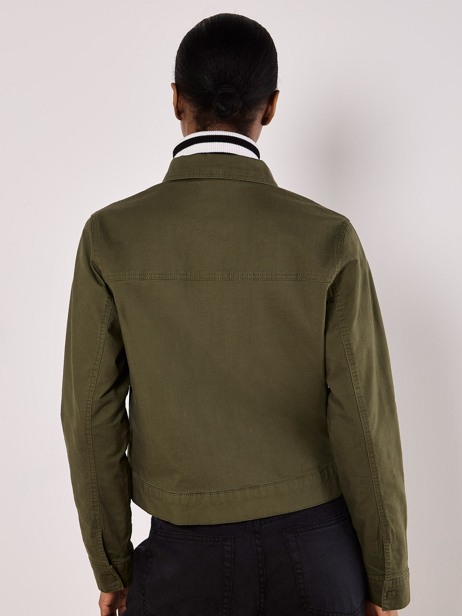 【関税＆送料込み】ChloAC Button-Front Cotton Jacket Cotton Cargo Jacket | Apricot Clothing