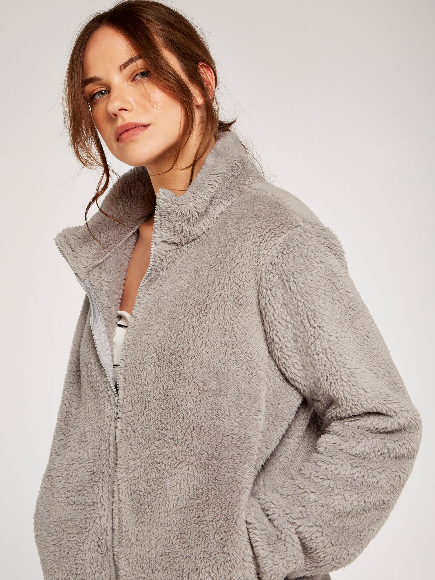 Fleece cardigan womens uk cheap