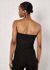 Bandeau Side Split Top, Black, large