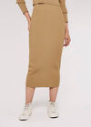 Ribbed Midi Skirt, Stone, large