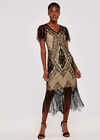 Embellished Tassel Dress, Stone, large