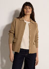 Cotton Knitted Jacket, Stone, large