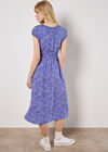 Brush Spot Milkmaid Midi Dress, Purple, large