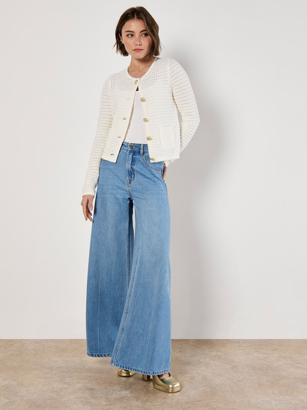 Image of Waffle Knit Cardigan