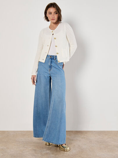 Waffle Knit Cardigan