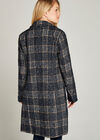 Navy Dogtooth Coat, Navy, large